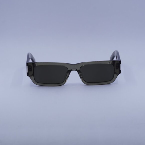 Saint Laurent SL660/F 003 Sunglasses Brown Rectangle Frame, Grey Lenses - Picture 3 of 12